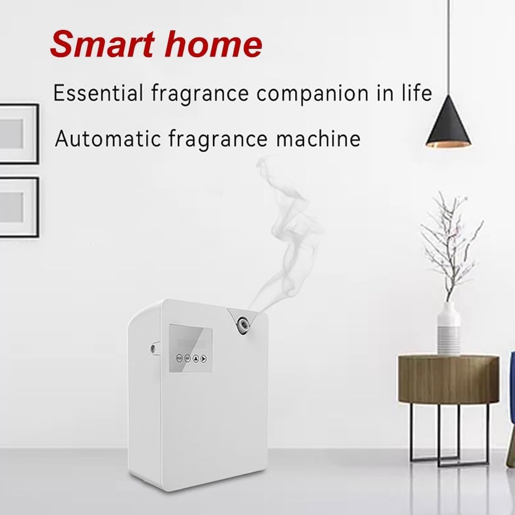 Smart Scent Air Machine, Wall-Mounted Air Scent Diffuser, 300ML Oil Waterless Condensation Nebulization, Bluetooth WiFi Aromatherapy Diffuser App Control with Timer, for Home, Office, Hotel (Color :
