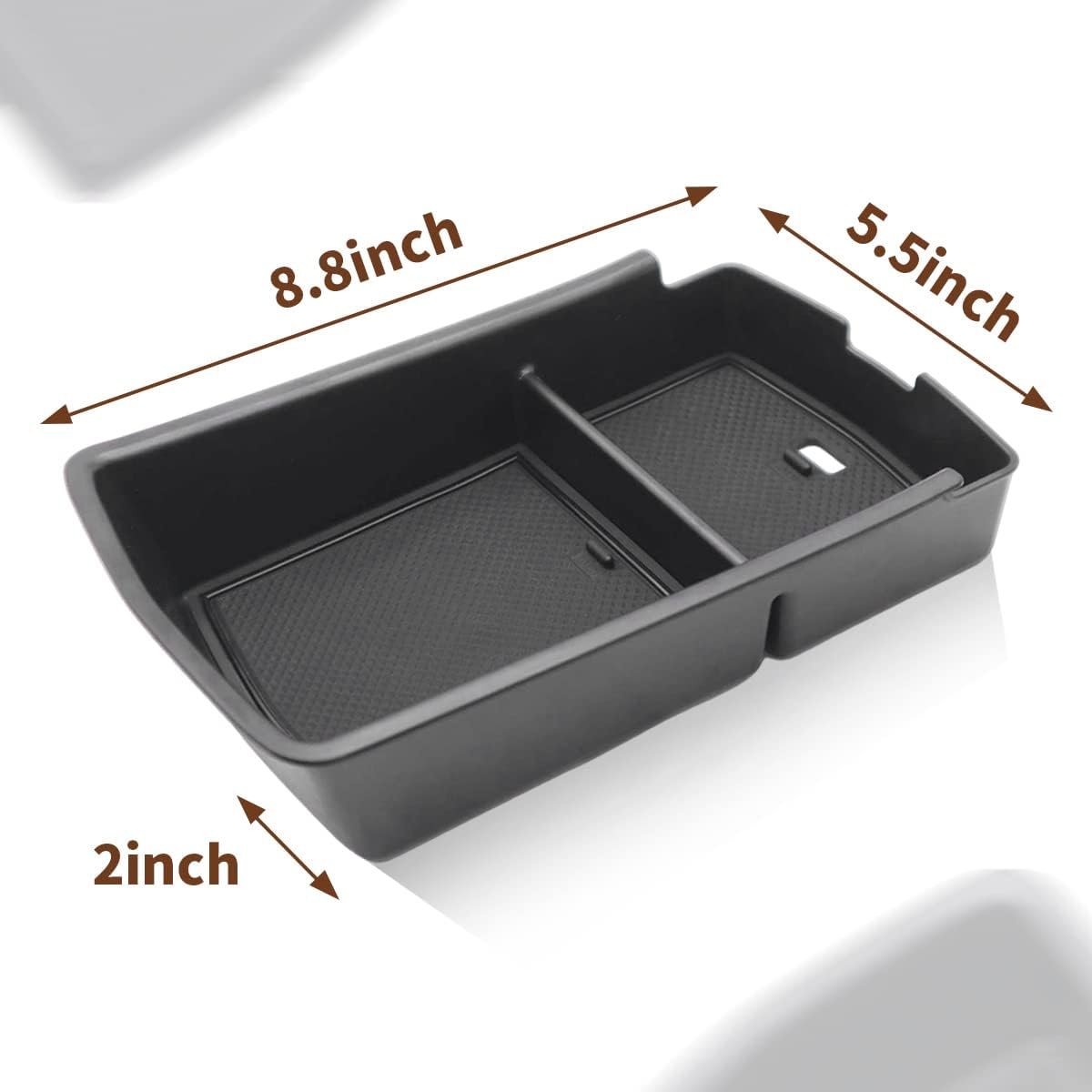 Muslogy for 2023 2024 2025 VW ID.4 ID6 Storage Box Organizer Center Console Tray Interior Accessories Compatible with Volkswagen ID4 ID.6 (2023+ Center Console Tray)