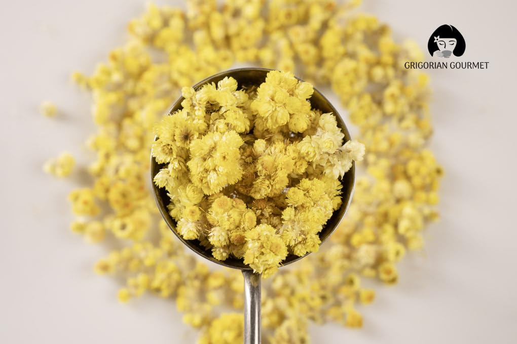 Immortelle (Helichrysum Pallasii) 1 OZ (30g) Loose Herbal Tea | Wild-Harvested from the Mountains of Armenia | Natural Detox, Anti-Aging, and Wellness Support | Relaxation & Vitality