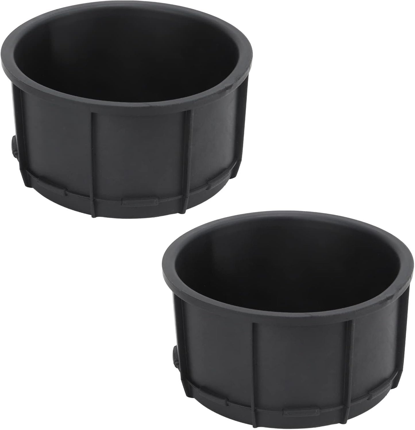 Cup Holder Insert Liner, 2Pcs Black Rubber Center Console Cup Holder Insert Liner Automotive Interior Accessories 9cmx4.5cm/3.5cmx1.8in