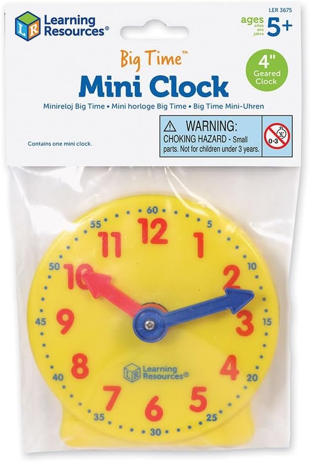 Learning Resources Smart Pack 4IN Clock, Multicolor