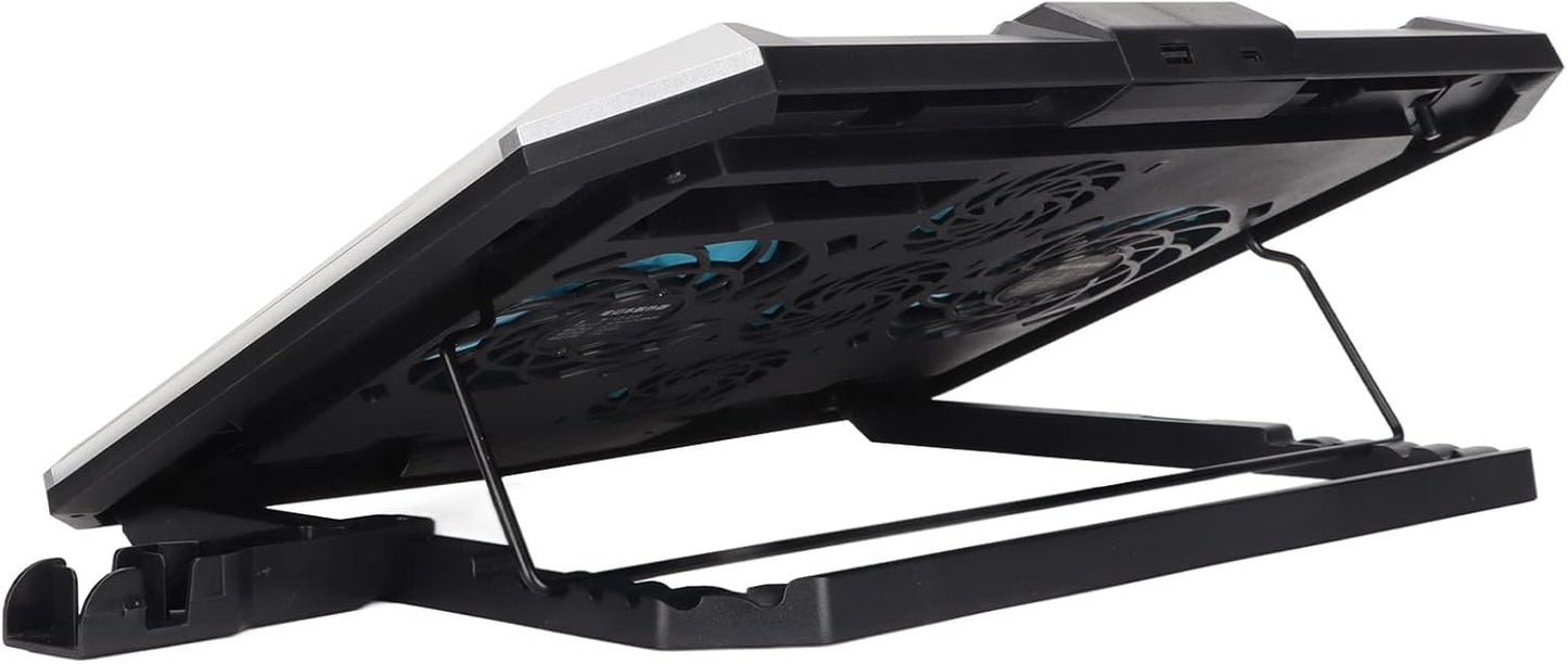 XUMIUZIY Laptop Cooling Pad,Laptop Fan Cooling Pad,5 Fans Fast Heat Dissipation Multi Angle Support RGB Lighting Low Noise Notebook Cooler Stand