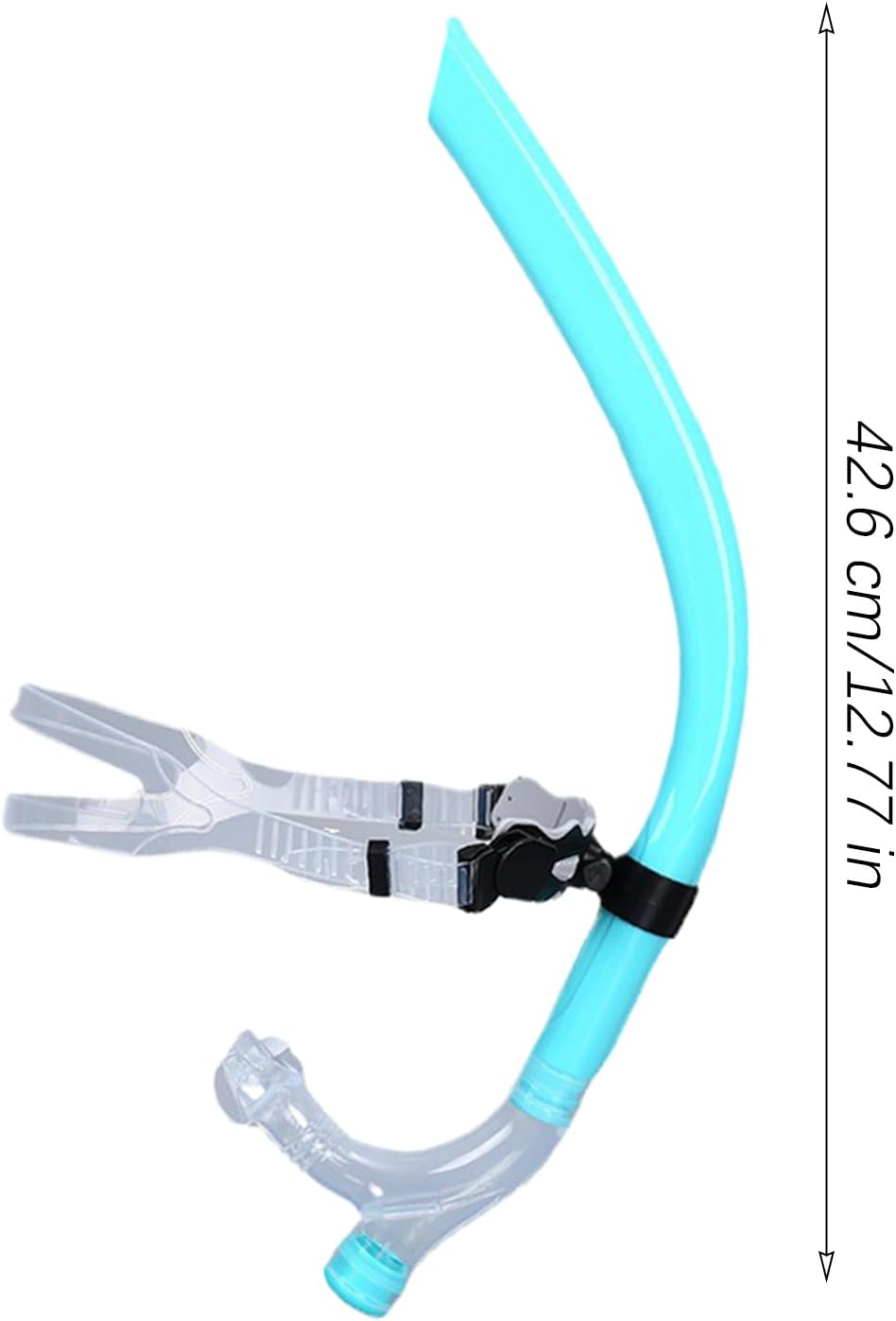 Swim Snorkel Lap Swimming, Dry Top Snorkel Tube with Soft Silicone Mouthpiece Adjustable Training Headstrap, Comfortable Diving Gear Ideal for Water Workouts and Scuba Practice