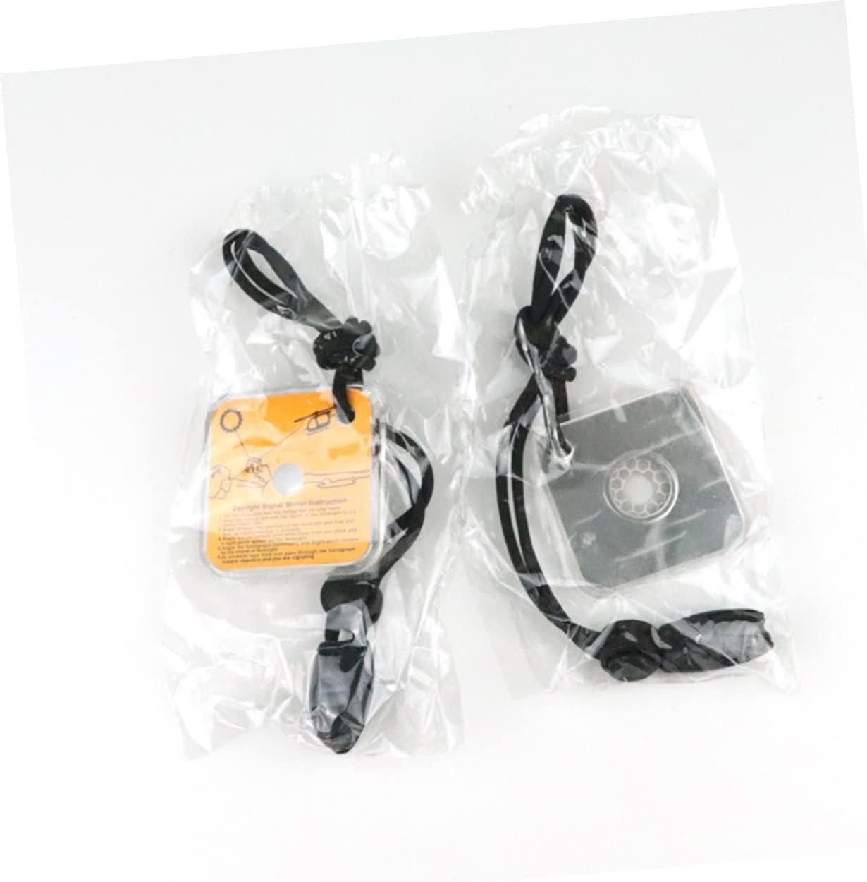 TOGEVAL Survival Mirror Backing Camping Emergency Reflective Mirror Outdoor Retroreflector Light
