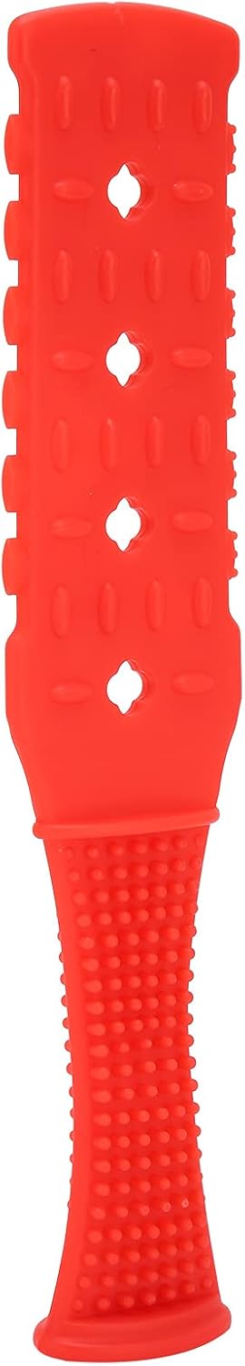Versatile Acupoint Meridians Massage Pat Stick for Neck, Back, Waist, Legs and Head - Compact, Lightweight, 28x6 Cm Red Plastic Design