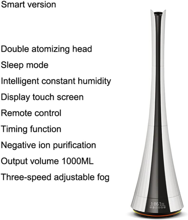 6L Floor-Standing Air Humidifier Household Mute Remote Control Bedroom Office High Capacity Aromatherapy Dual-core for Bedroom, Study, Office, Living Room, Bathroom, Yoga, SPA