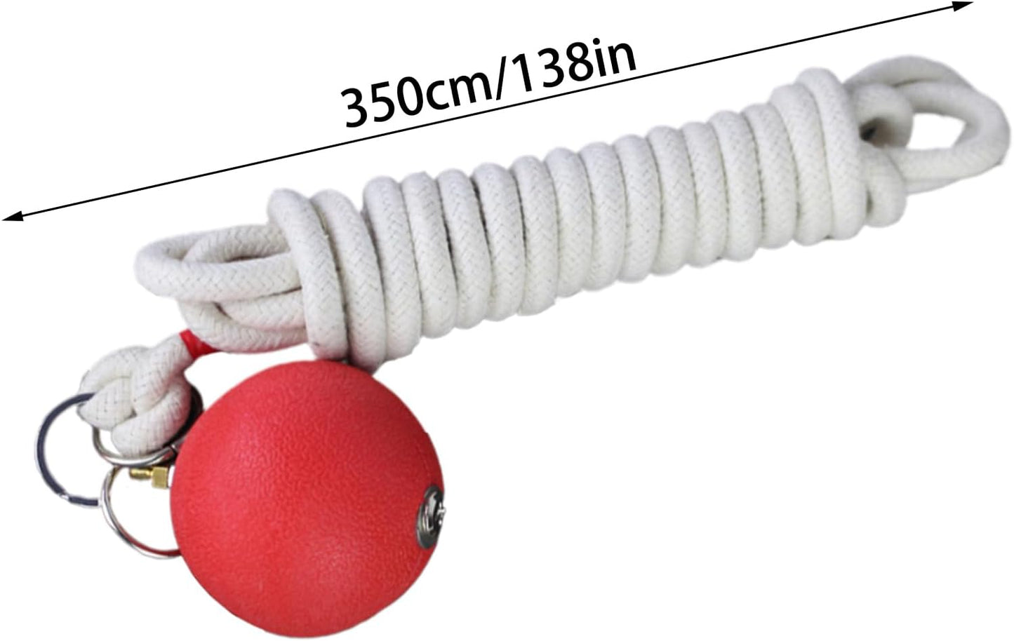 Rope Dart Hammer, Rubber Throw Trainer, 137.8in Practice Martial Tool, Soft User Friendly Equipment, Traditional Chinese Workout Gear for Muscle, Building, Exercise Use