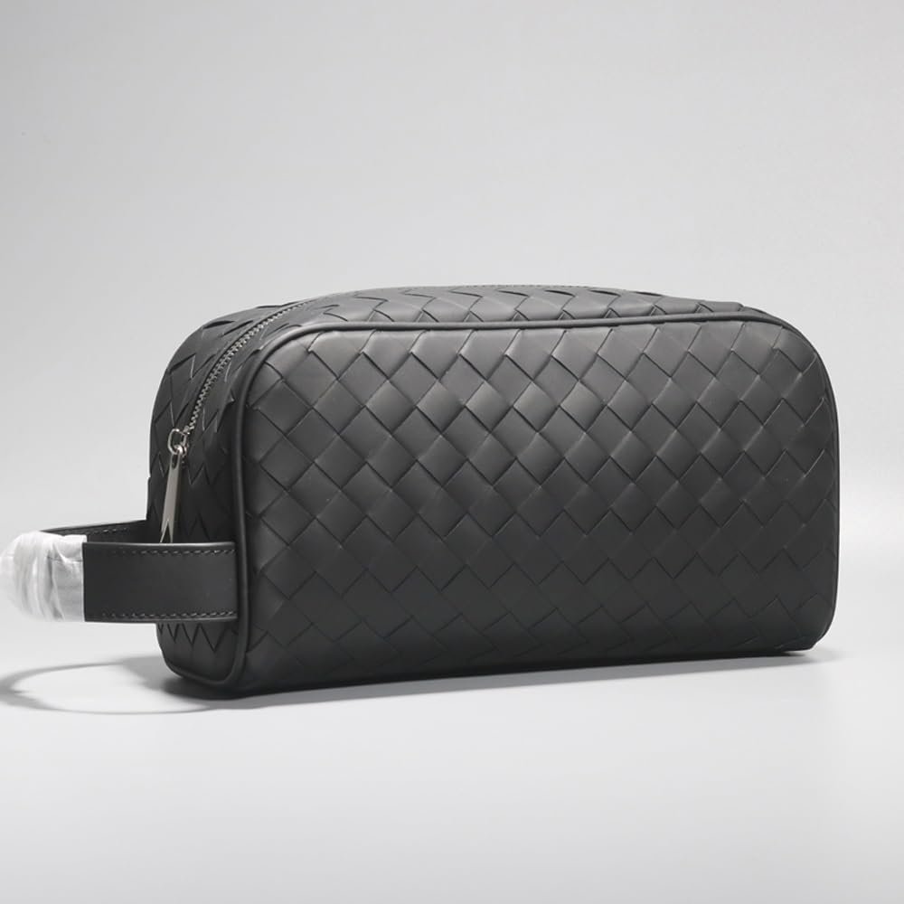 Toiletry Bag for Men, Leather Travel Toiletry Bag for Men, Dopp Kit Water Resistant Shaving Hygiene Bag for Bathroom Shower, Travel Size Toiletries, Travel Essentials