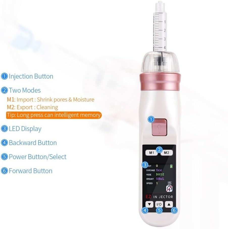 Dr.LPCGF Anti Wrinkle Injection Machine - Water Vacuum Gun - Facial Skin Care Beauty Device for Skin Rejuvenation,Moisturizing,Cleaning Pores and Blackheads