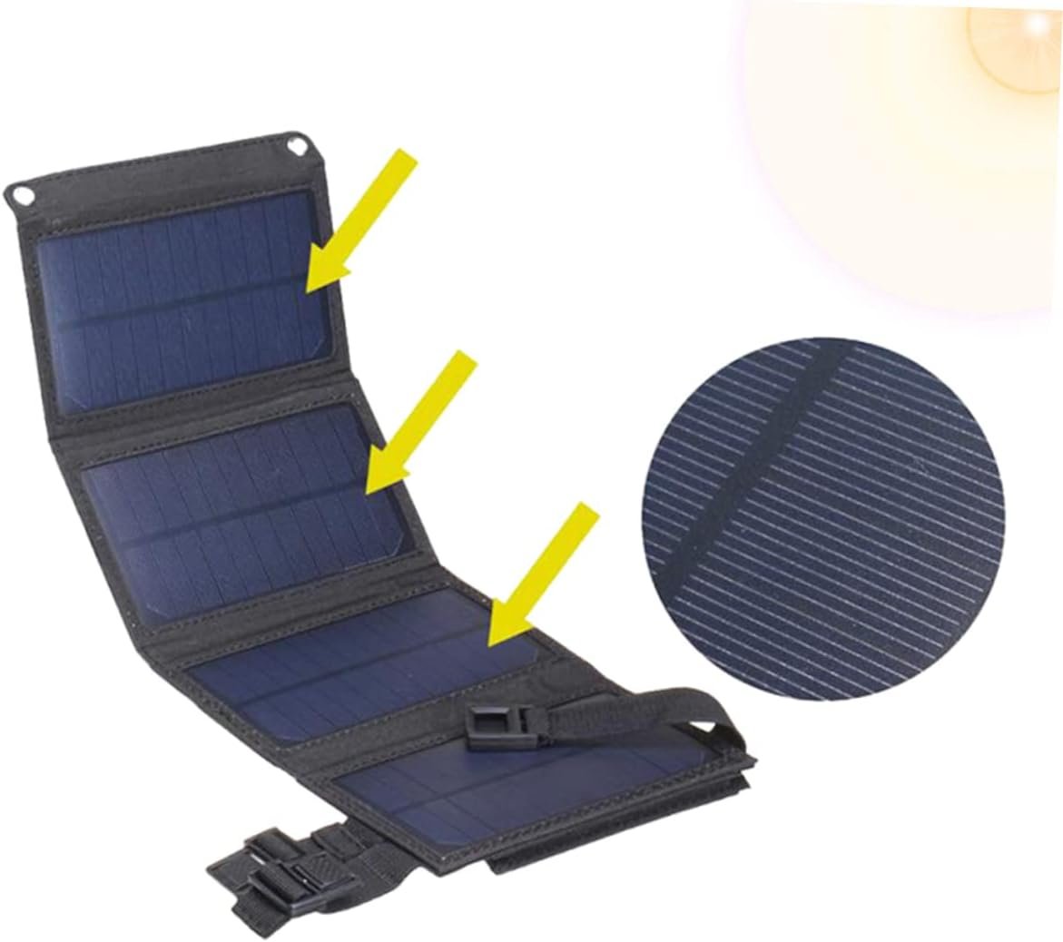 FONDOTIN Ultra-Thin Solar Panel Charger Waterproof Power Bank Compact for Outdoor Mobile Phone Emergency Charger
