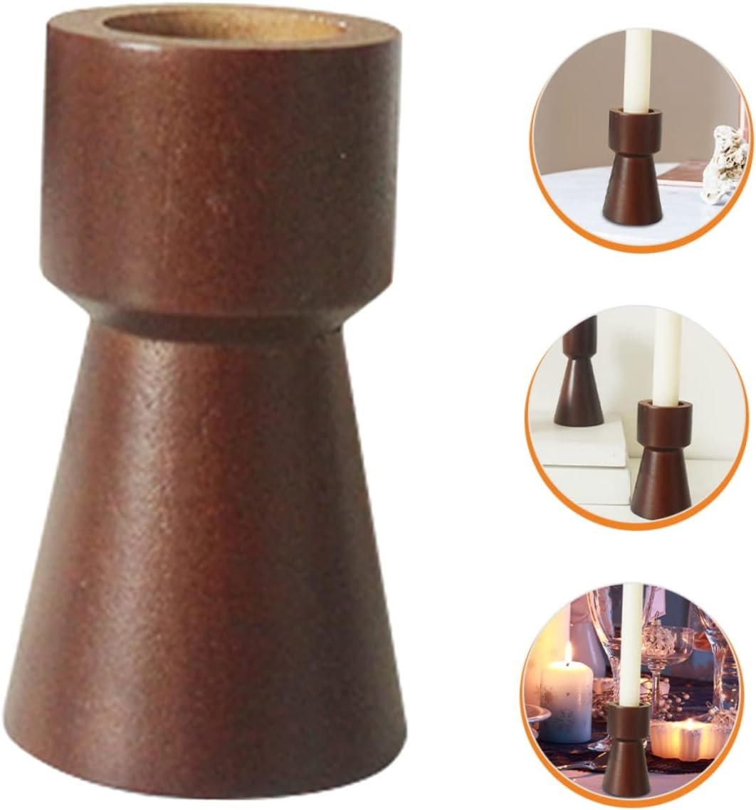 QUMIIRITY portacandele nuziali decorativo Decorazioni per matrimoni Titolare parà moderno rosa gadget casa oggettistica casa portacandele conico arredamento per la casa legno di pino Coffee