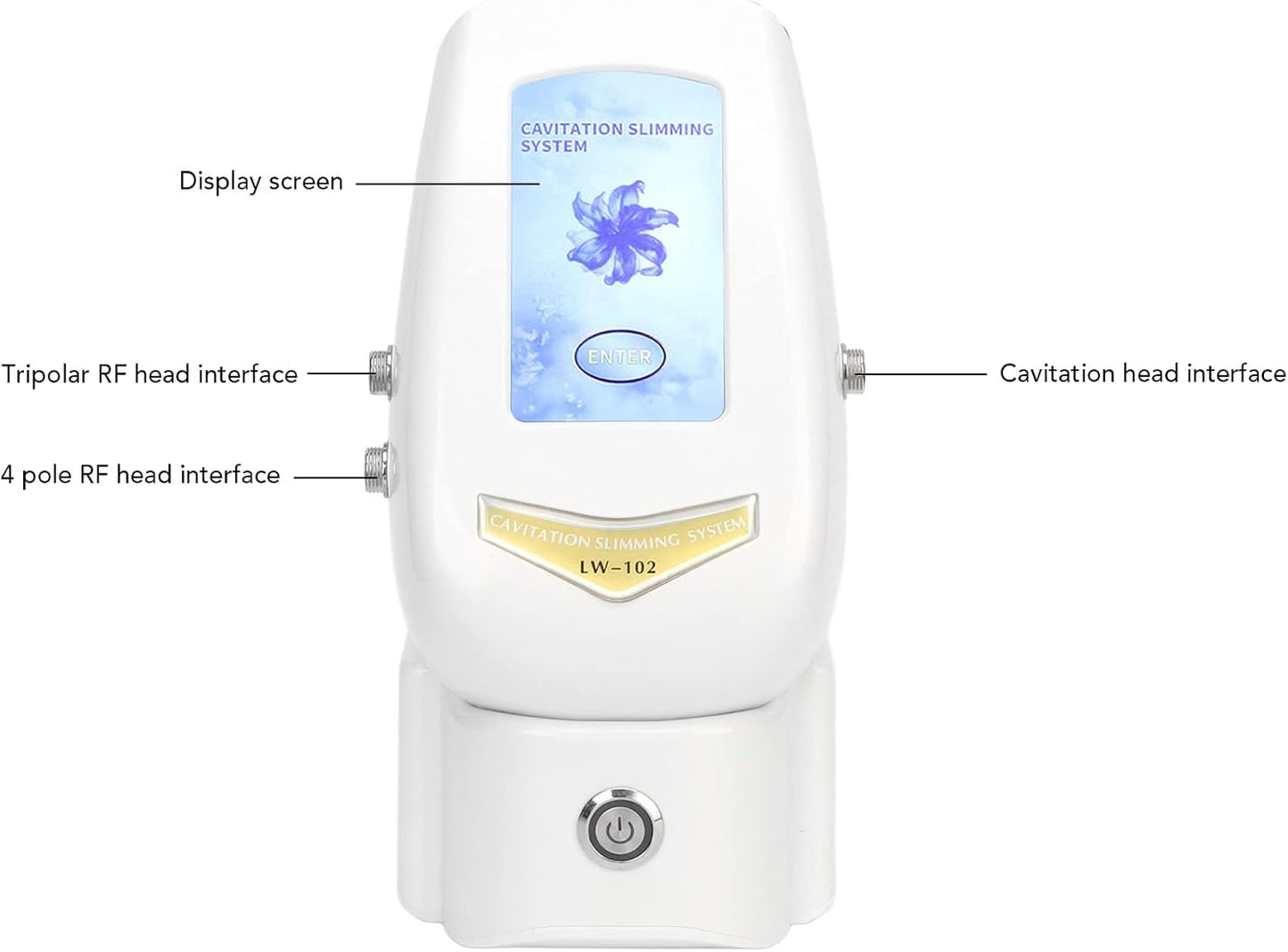 Cavitation Machine, 100-240V Cavitation Slimming Device 4 In 1 40K Fat Burning Machine Body Slimming Vacuum Machine Skin Care Adjustable Colorful Touch Screen for Arm