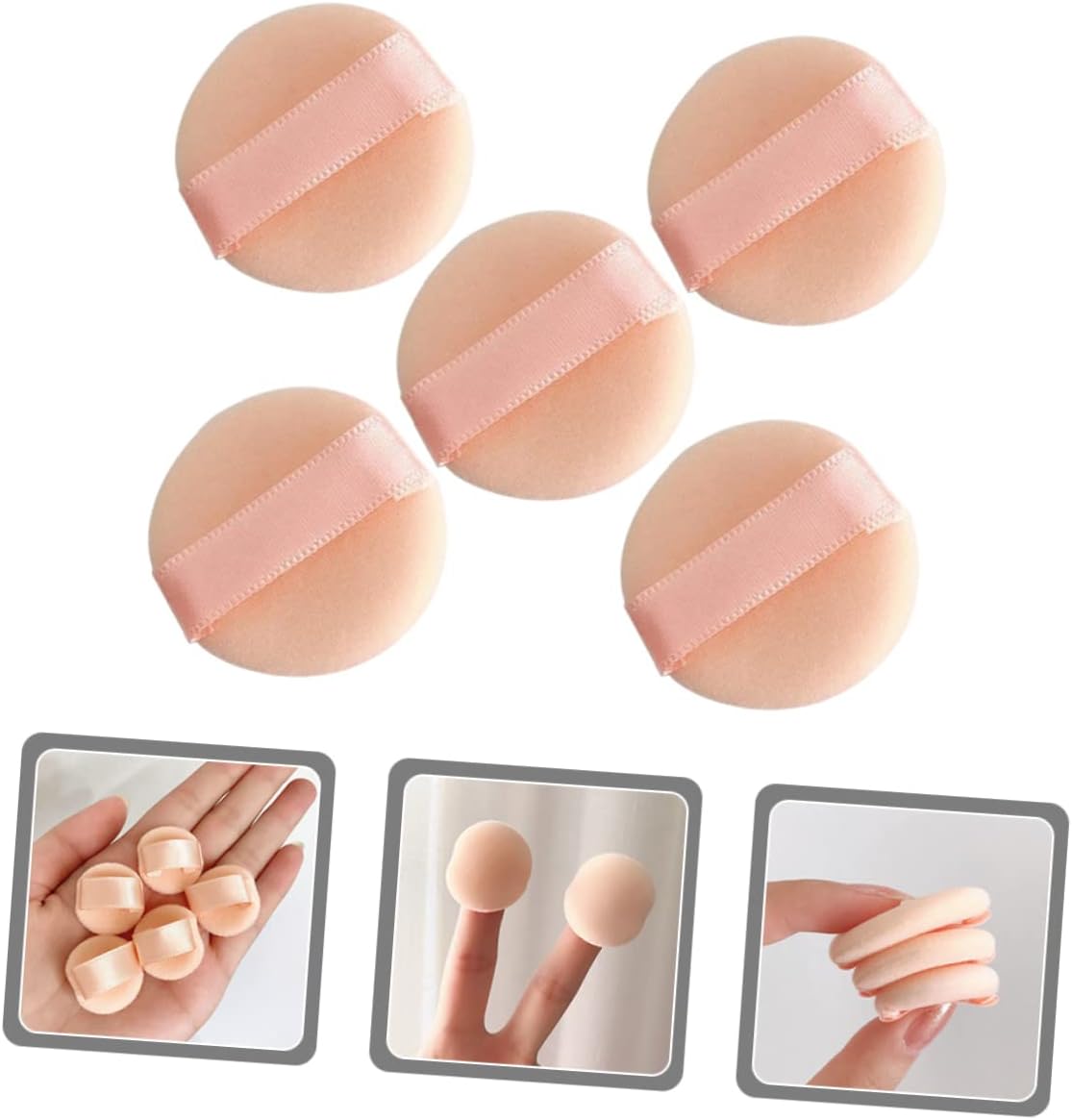 ERINGOGO 5 Pieces Mini Puff Powder for Women Travel Makeup Accessories for Foundation and Finishing Powder