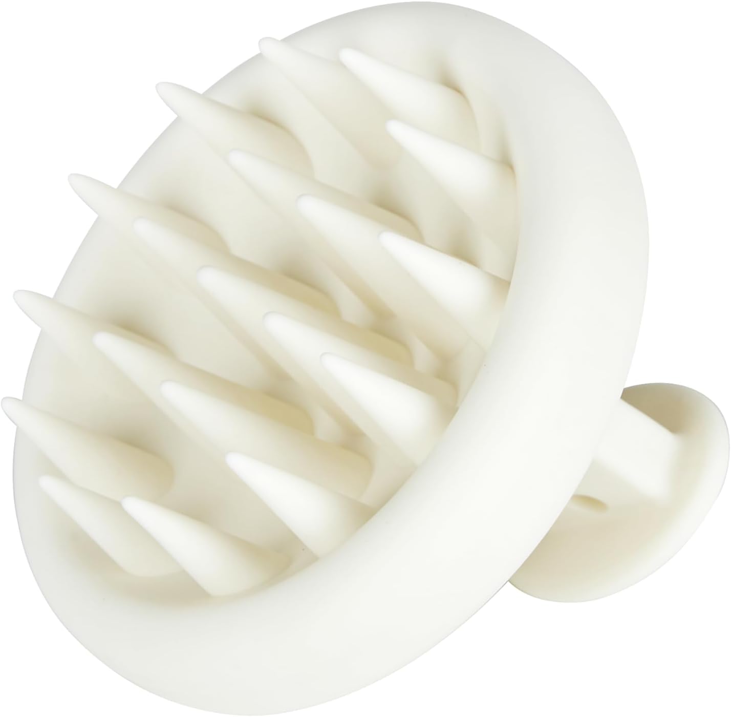 Ba Tools Scalp Massager Shampoo Brush with Soft Silicone Bristles for Scalp Care, Shower Hair Scalp Scrubber Exfoliator for Dandruff Removal and Hair Growth, Wet & Dry for Men, Women and Kids (White)