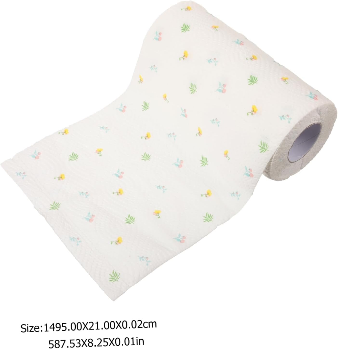 CLISPEED 1 Roll Printed Kitchen Paper Towels Absorbent Durable Oil Absorbing Design for Spill Cleanup Random