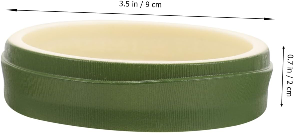 INOOMP Reptile Feeding and Watering Bowl Durable Plastic Reptile Dish with Non Slip Base for Tortoises Lizards and Snakes Easy to Clean Terrarium Accessory for Effortless Maintenance