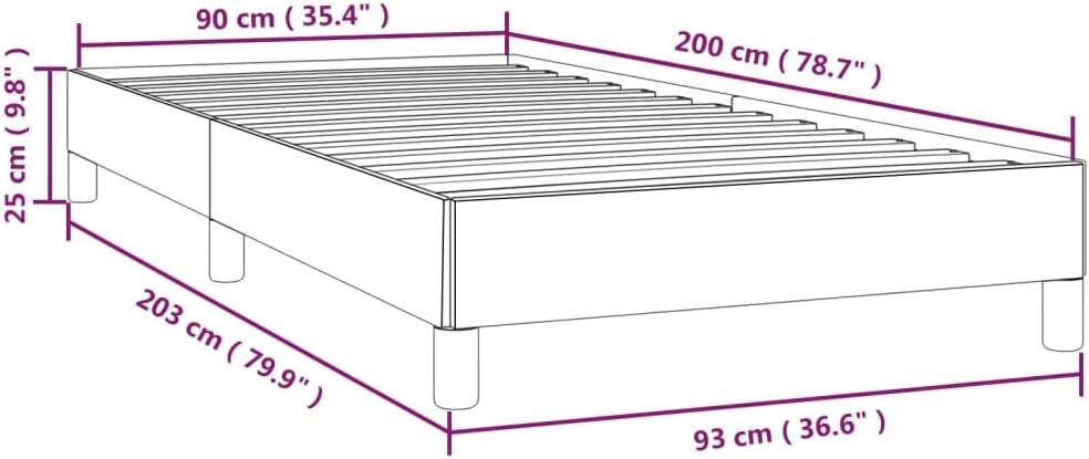 Lechnical Giroletto Marrone Scuro 90x200 cm in Tessuto,Mobili,Letti e Accessori,Letti e telai per Letti