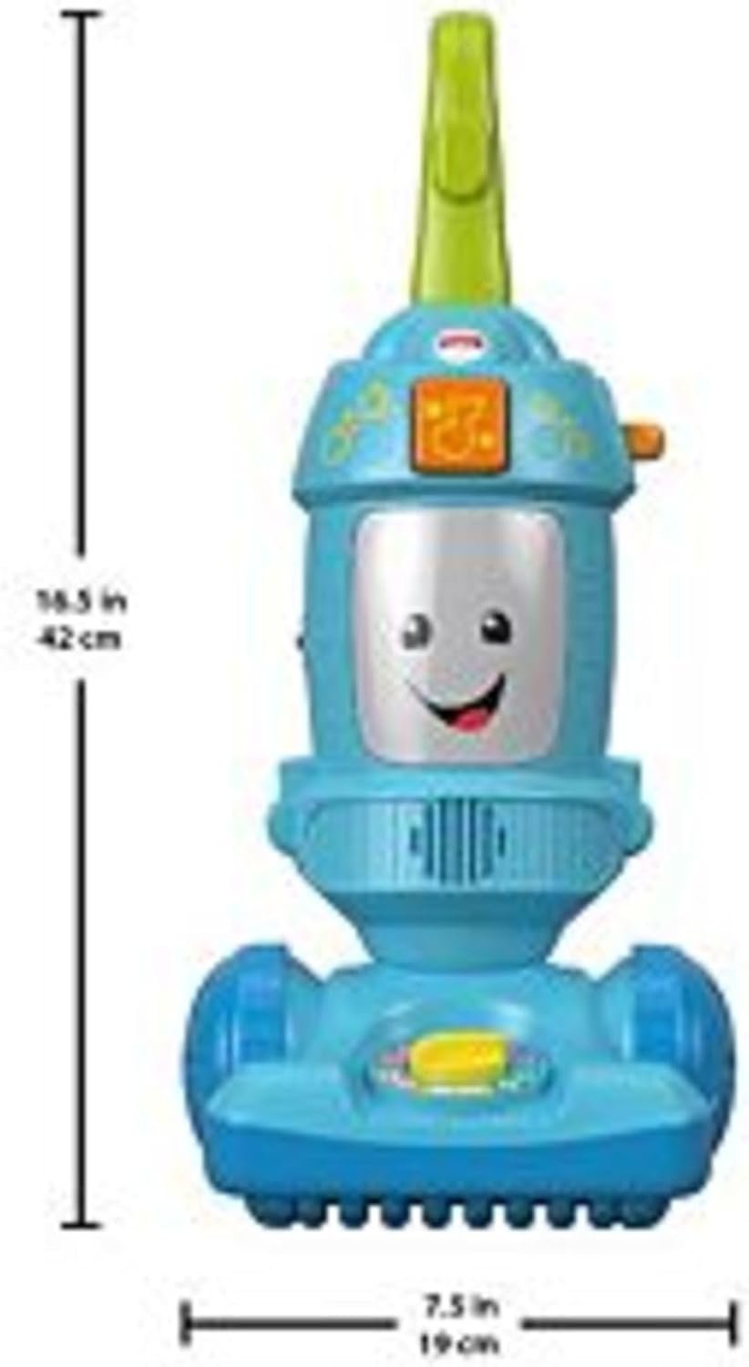 Fisher-Price Toddler Toy Laugh & Learn Light-Up Learning Vacuum Musical Push Along for Pretend Play Infants Ages 1+ Years