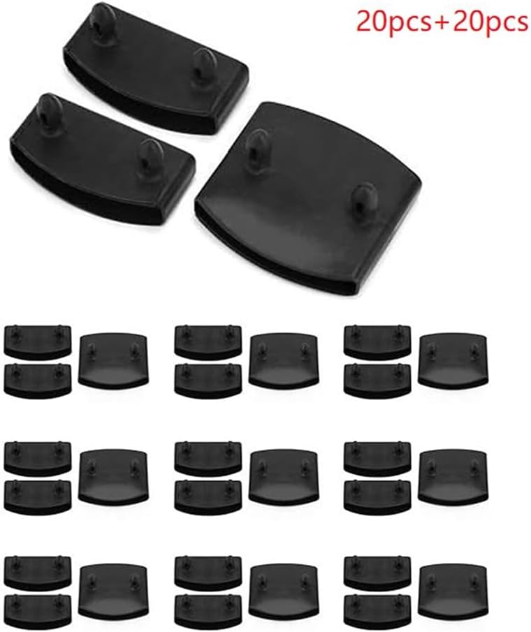 Shusmda 40Pcs Furniture Accessory Plastic Bed Slat End Caps Holders for Holding Securing Wooden Slats Bed Board Skeleton Frame