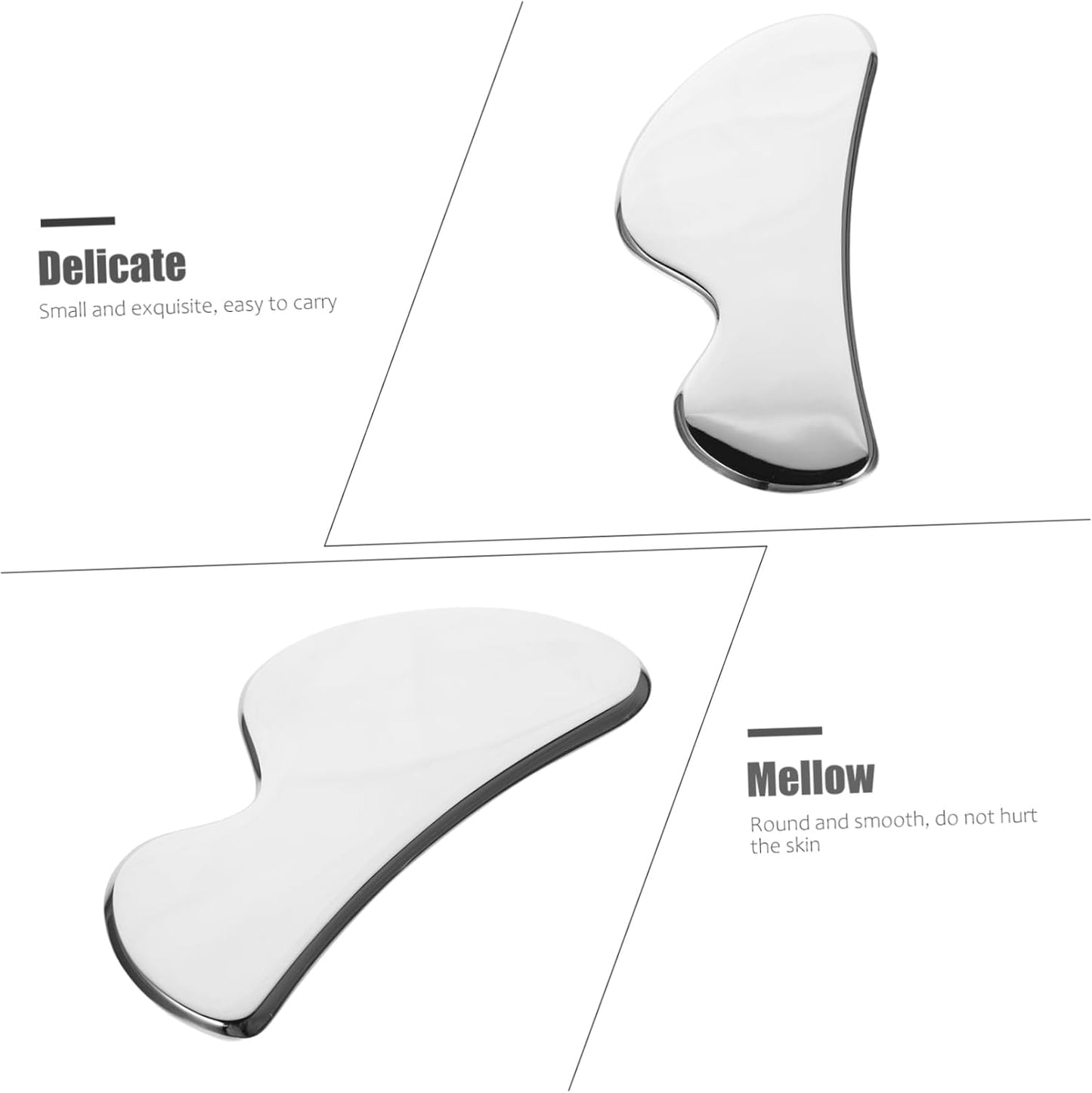 VALICLUD 1pc Stainless Steel Board Facial Massager Relief Scraper for Face Neck and Back Massage Multi