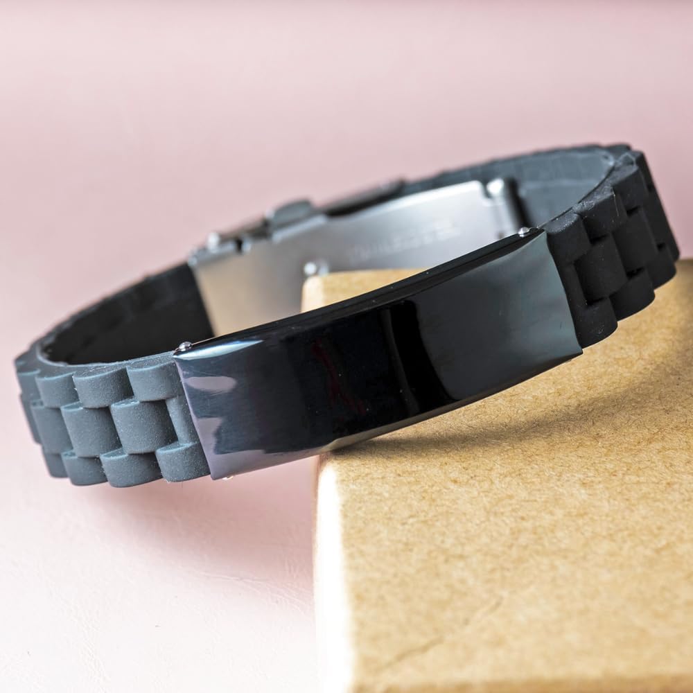 Black Glidelock Clasp Bracelet for Health and Safety Engineer - Totally awesome and unique accessory for the confident professional, Small, Silver Plated Zinc, Cubic Zirconia