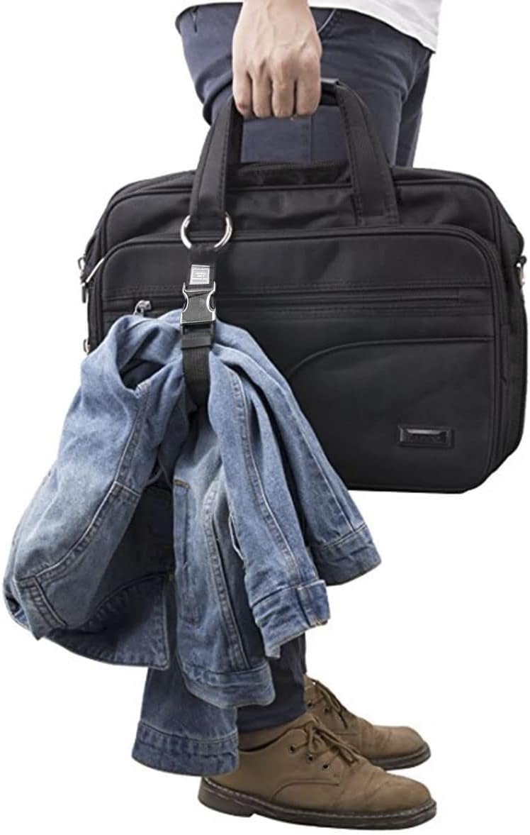 Add-A-Bag Luggage Strap Jacket Gripper, Luggage Straps Baggage Suitcase Belts Travel Accessories - Make Your Hands Free, Easy to Carry Your Extra Bags, Black
