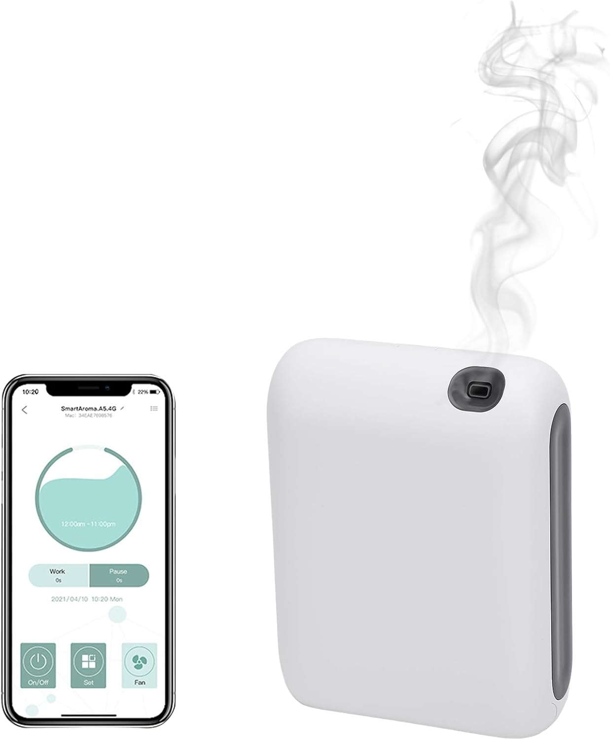 Essential Oil Diffusers for Home, Smart Scent Air Machine for Home, Hotel Collection Diffuser, Waterless Essential Oil Diffuser with Automatic Timing Function APP Control