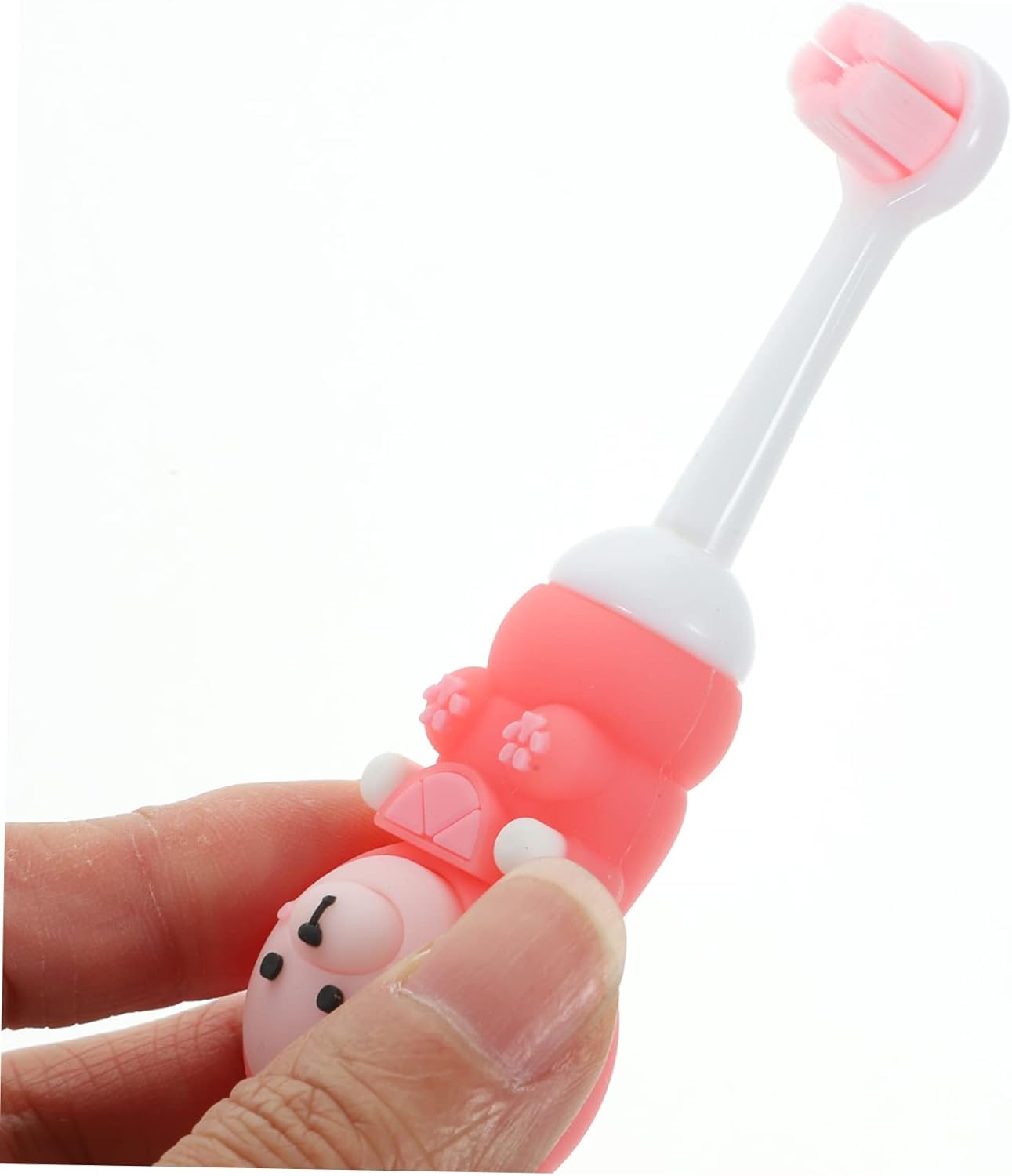 COLLBATH 2pcs Cute Bear Manual Toothbrushes Soft Bristle Tooth Brush for Ages Ergonomic Design with Durable Handle Gentle Care for Little Teeth and Gums