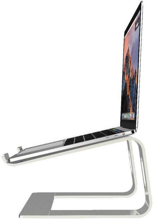 OZSTOCK Aluminium Cooling Stand Elevator Ergonomic for Laptop MacBook Ergonomic Cooling Riser with Height Adjustable, Anti-Slip Rubber Pads - Portable Detachable Computer Stand for Desk