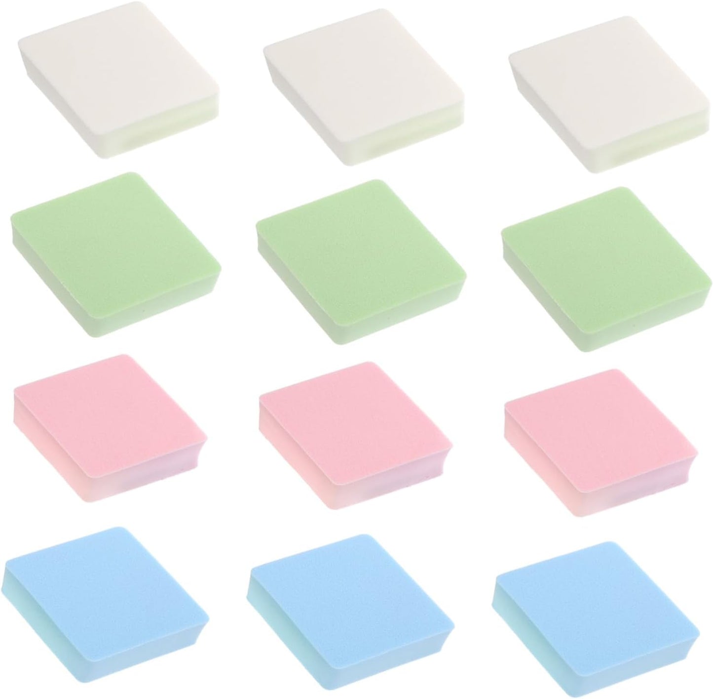 DEARMAMY 12Pezzi Soffietti Portatili Puff Per Fondotinta Multifunzionali Romboidale Accessori Per Makeup Utilizzabili e Umido