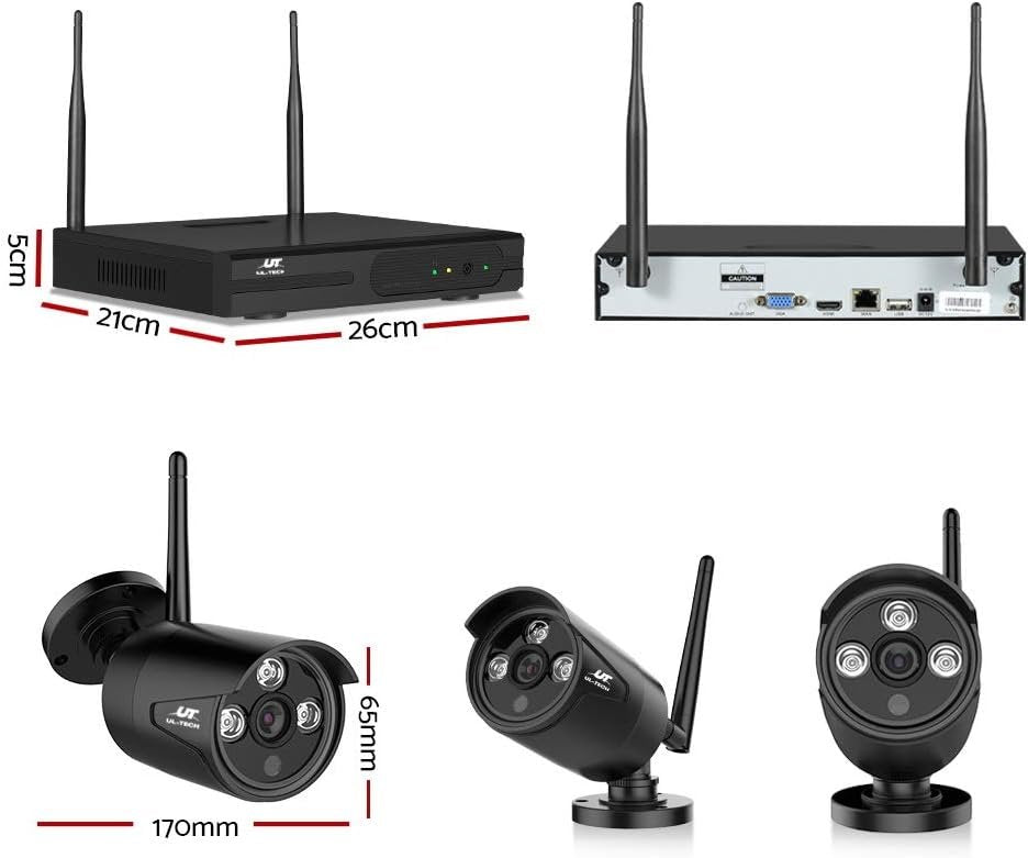 UL-TECH Wireless Camera Security, 8Ch 1080P Wi-Fi Video Surveillance System