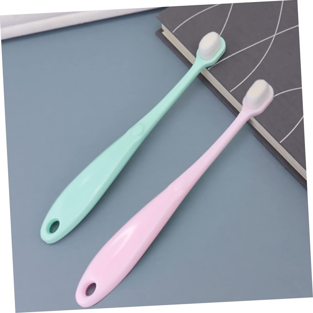 CALLARON 1set Toothbrush Soft Bristle Toothbrush for Oral Care Lightweight and Portable for Hands for Home and Travel 2pcs