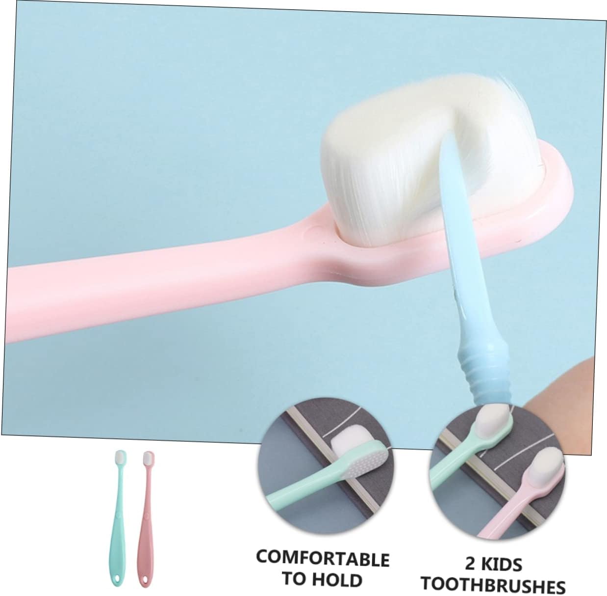 CALLARON 1set Toothbrush Soft Bristle Toothbrush for Oral Care Lightweight and Portable for Hands for Home and Travel 2pcs