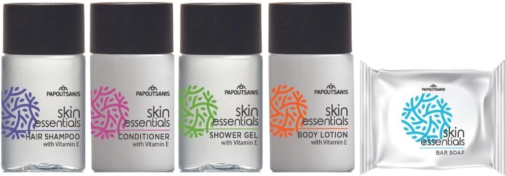 Flexibnb - Cheap Courtesy Set for Hotels, B&B and Holiday Homes Skin Essentials 20 ml - Packs of 50 Pieces (50 x Soap 15 g)