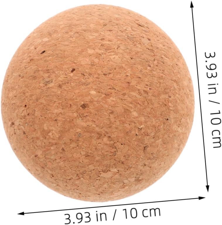 ifundom Palla da Yoga Palla per Massaggiare Palline da Massaggio Manuali di Yoga Sfera di Sughero Strumento di Massaggio All'Indietro Massaggiatore al Collo Trucioli di Sughero
