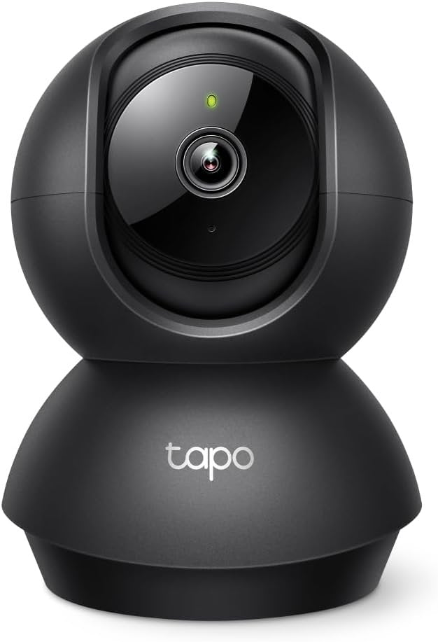 TP-Link Tapo Pan/Tilt AI Smart Home Security Wi-Fi Camera, Baby Monitor, 2K 3MP, Motion & Person Detection, Notification, Night Vision, SD Card Slot, Voice Control, No Hub Required (Tapo C211)