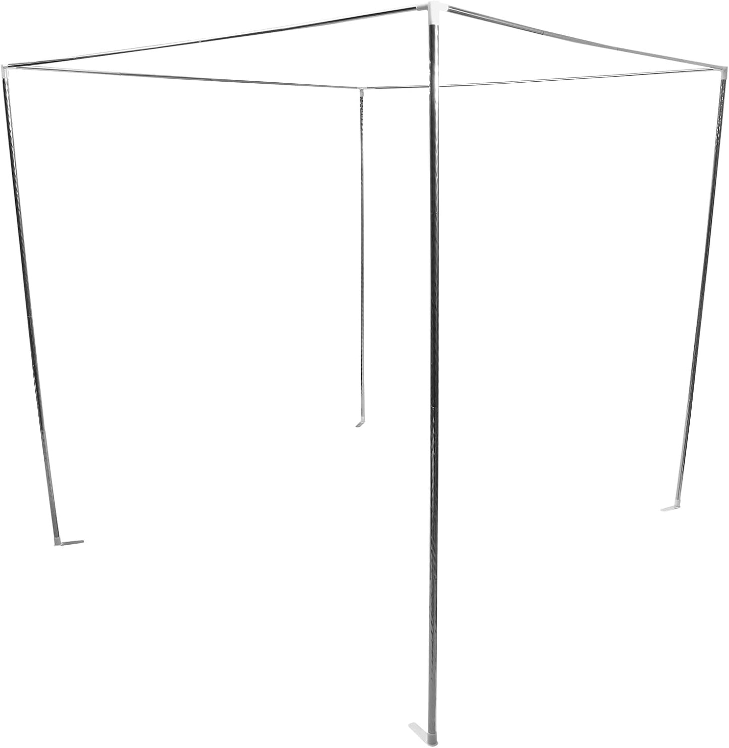 Amosfun Canopy Bed Frames Stainless Steel Four-Poster Canopy Bed Mattress Foundation Canopy Curtain Support Sturdy and Easy Assembly for 1.5m Bed