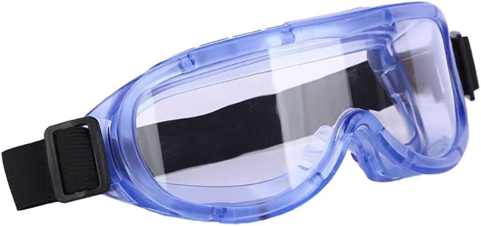 Safety Goggles Clear Lenses Anti-Fog Protective Goggles Wide Field of View Adjustable Chemical Splash Protective Eyewear Soft Lightweight Eyewear
