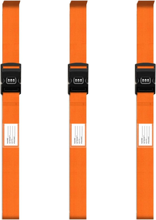 Hi.FANCY 3pcs Straps to Travel Luggage Straps 3pieces Luggage Security Straps Suitcases Straps Luggage Straps Suitcases to 34, Orange, 5cm*200cm