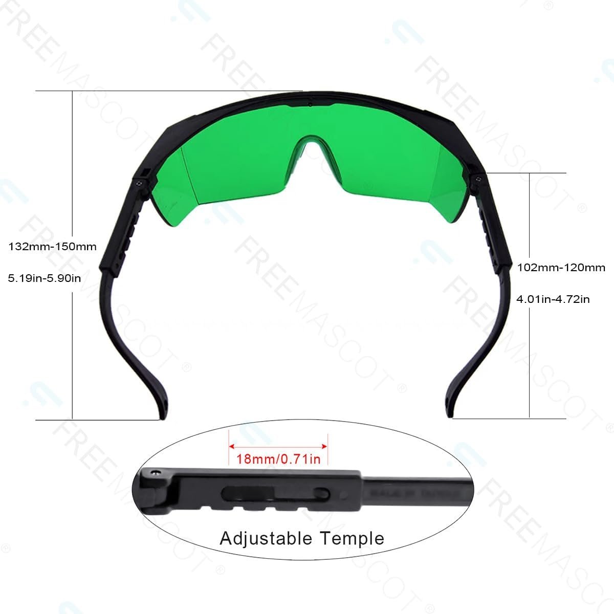 FreeMascot UV and Red Light Safety Glasses For Red Light Therapy, Laser Hair Removal Treatment, Tanning Eye Protection