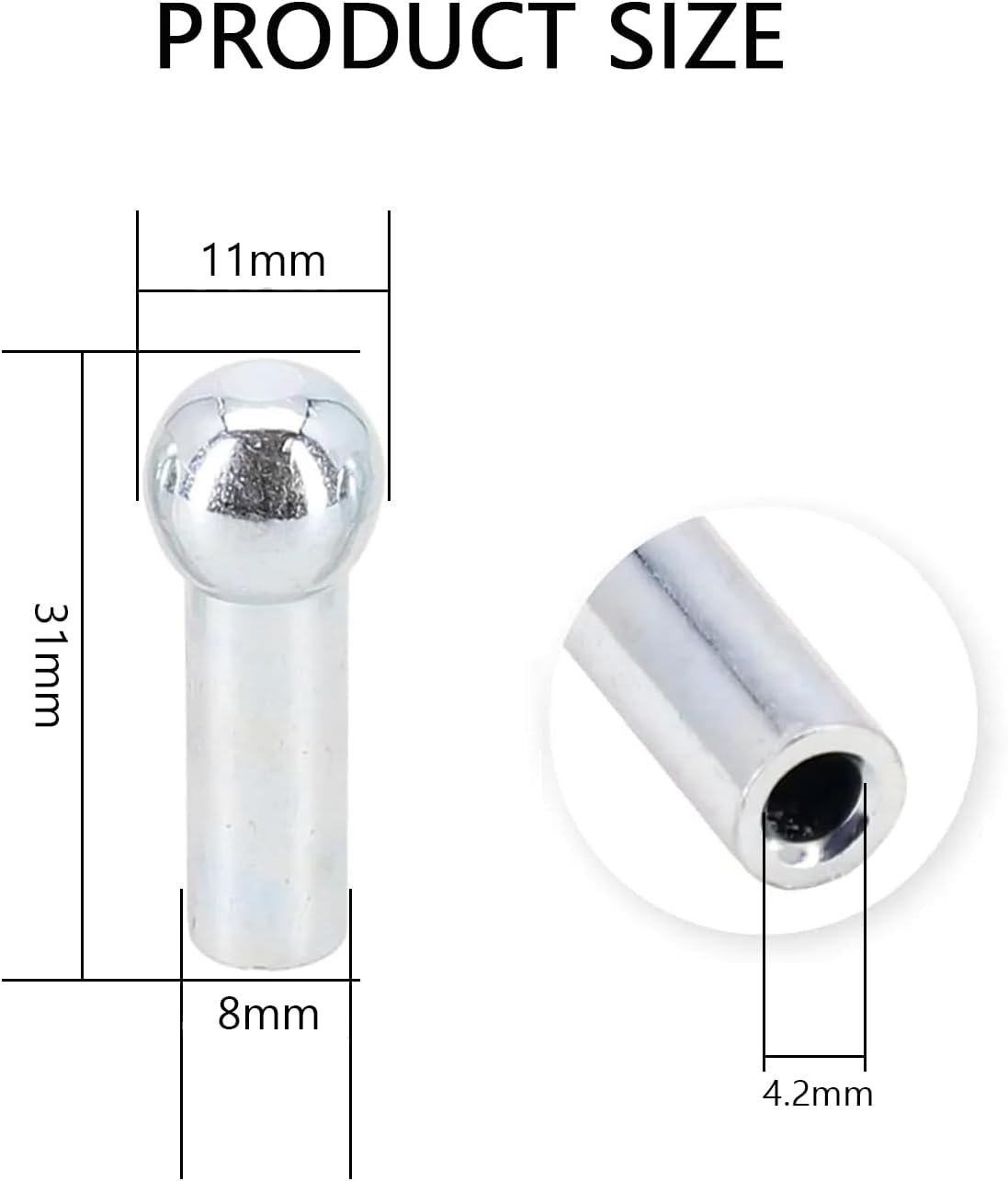 WEZCHUGHAOL 5 Pcs Gym Machine Accessories for 6mm Wire Rope Cable Ball Stopper Interface Port Components, Fitness Equipment Wire Rope Port Joint Replacement Parts for Home Gym Machine Use
