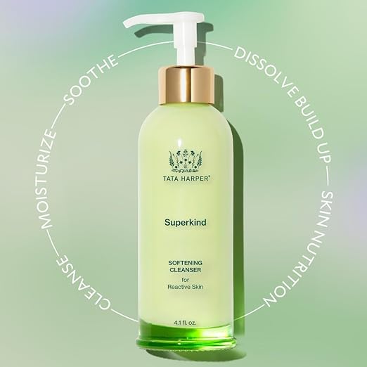 Tata Harper Superkind Softening Cleanser, Gentle Cleanser for Sensitive Skin, Hypoallergenic Skincare, Fragrance Free, Natural Skincare, Dermatologist Tested, Vegan, 125ml