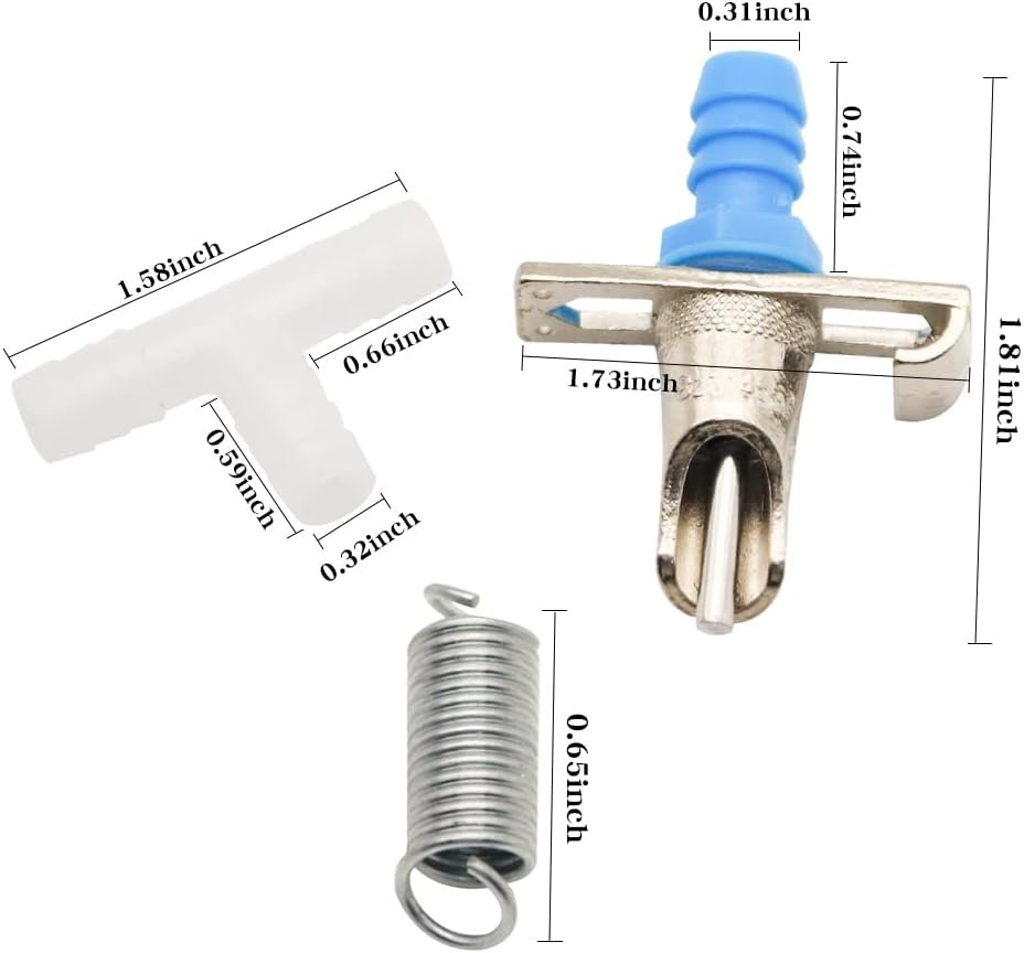 Automatic Rabbit Nipple Drinker with Double Springs 30Sets Guinea Pig Watering System Poultry Rats Rodent Bunny Drinkers(Blue)