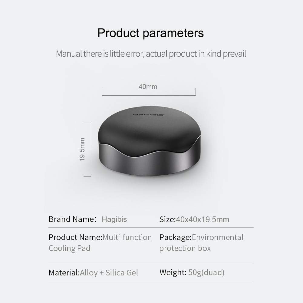 Laptop Cooling Pad, Hagibis Ergonomic Laptop Stand Small Invisible Cooler Ball Portable Magnetic Foot Heat for MacBook Pro Computer (Grey)