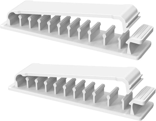 Cable Management, Cable Organiser, 2 PCS Cable Clips, Electrical Equipment Cord Organiser Desk Accessories Electrical Cable & Wire Management for TV PC Laptop Ethernet Cable, Home Office Accessories