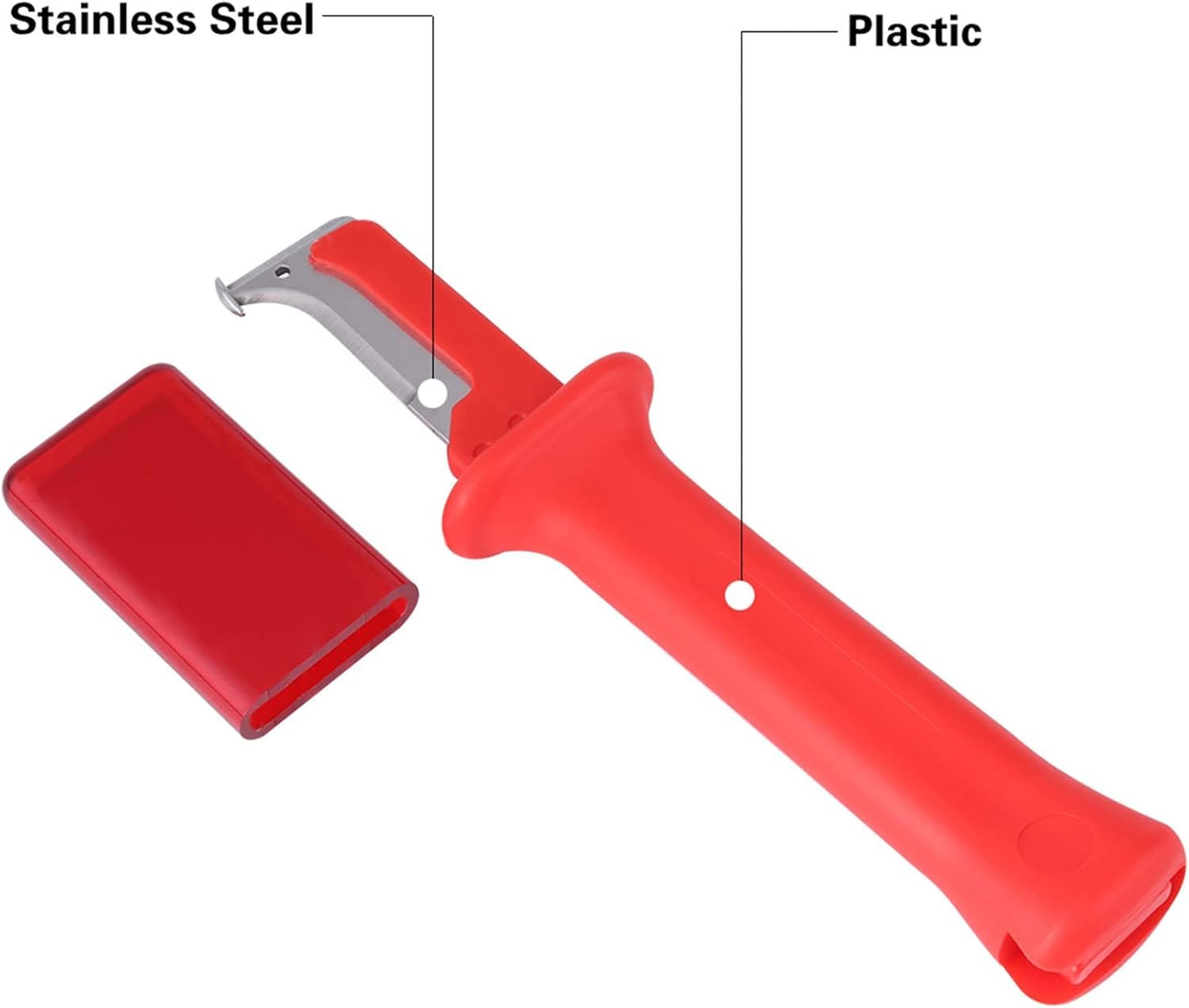 Wire Stripper, Electrical Insulation Cable Stripper for Fast and Precise Jacket Removal, Universal Cable Stripping Knife, Safety Cable Stripper Dismantling Knife with Protect Cap