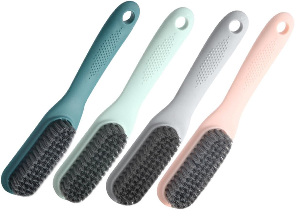 Holibanna Set Di Spazzole Per Scarpe E Vestiti Family Essential Da 4 Pezzi Con Manico E Setole Anti-pelucchi Per La Rimozione Delle Macchie
