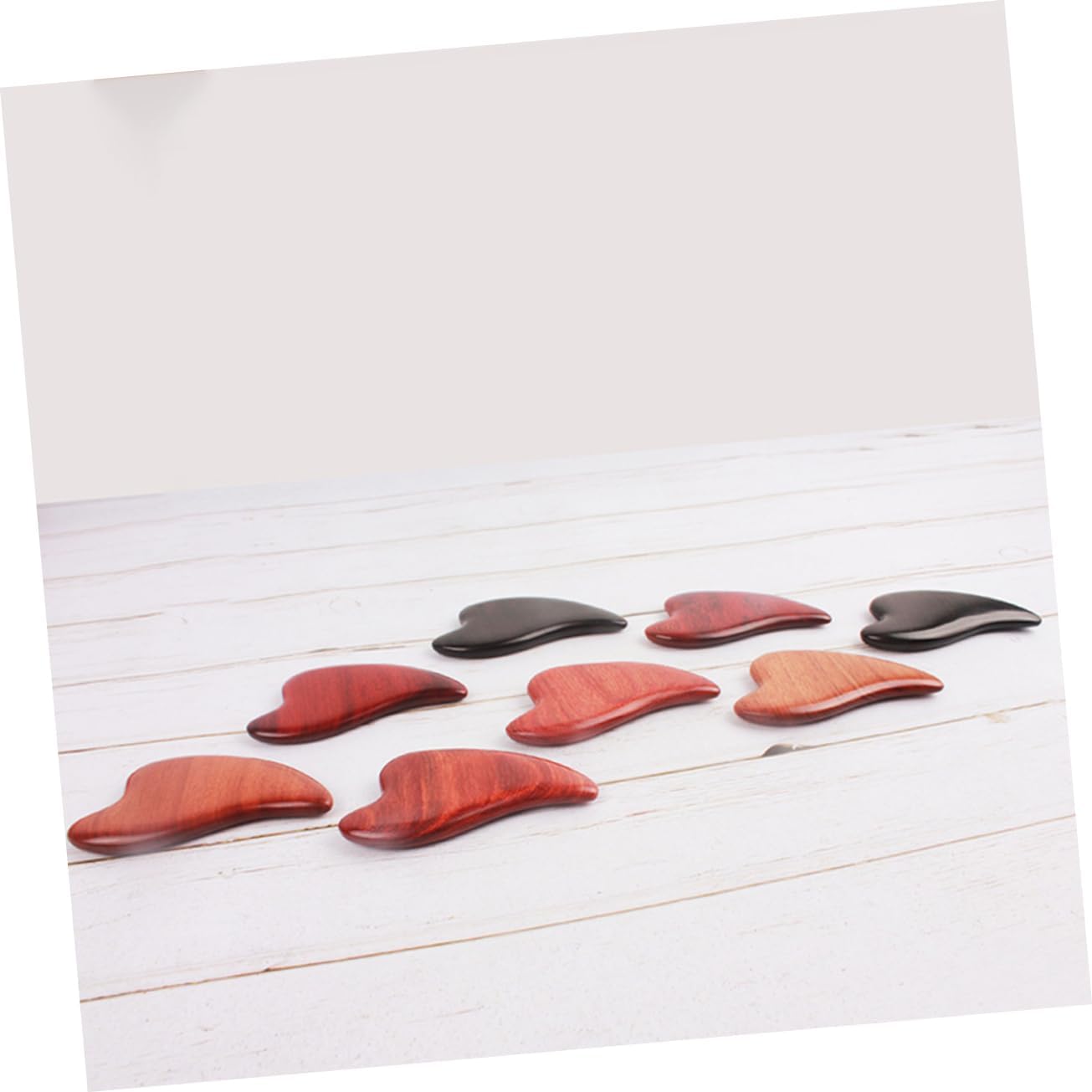 Baluue 3 pcs Wooden Scraping Plate Massaging Tool for Facial Use Ergonomic Design Smooth Texture for Safe