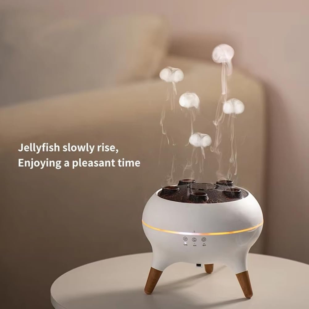 Lhnjimrsy 5- Ports Jellyfish Air Humidifier Desktop Aroma Diffuser Aroma Essential Oil Diffuser US Plug