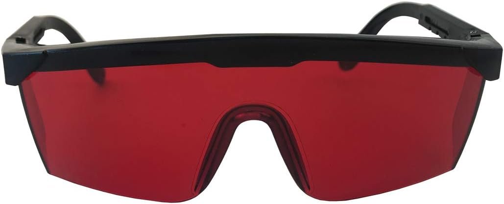 Laser Light Safety Glasses Eye Protection Goggles Laser Protection Glasses Goggles OD 4+ Red Color for Typical 200~540nm Blue Violet Green Laser Engraving Cutting Machine